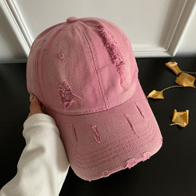 Plain Baseball Cap Distressed
