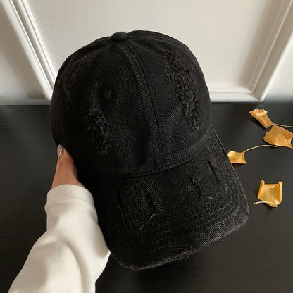Plain Baseball Cap Distressed
