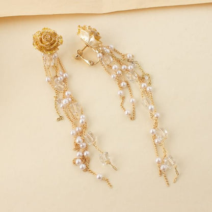 Earring Flower Pearl Faux Stud