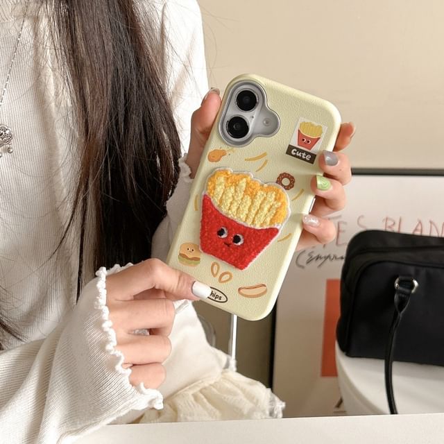 Food Phone Embroidered Case Fast