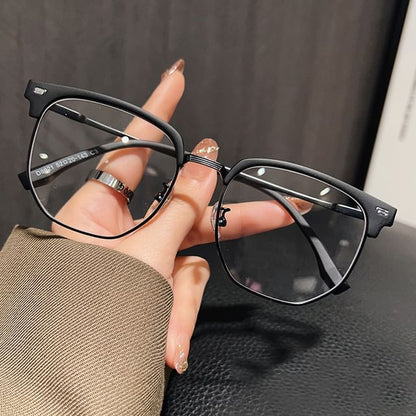 Frame Light Glasses Blocking Half Blue