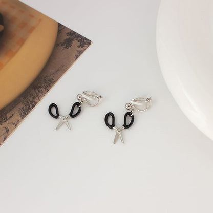 Drop / On Scissor Clip Earring