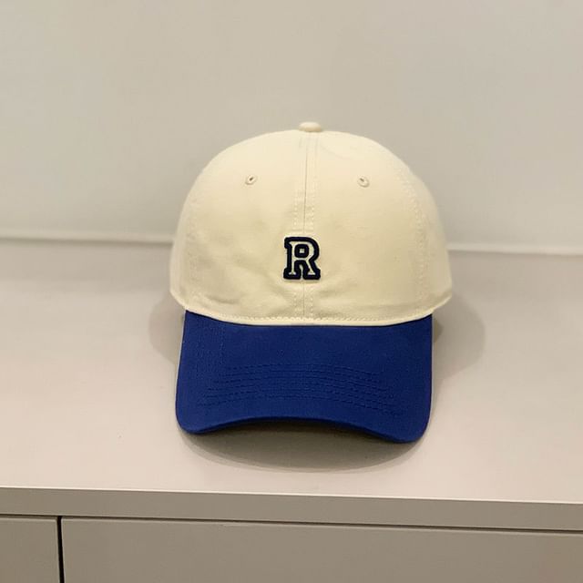 Baseball Lettering Cap Two Embroidered Tone