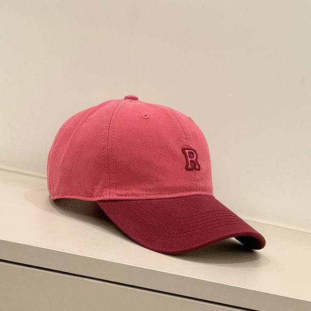 Baseball Lettering Cap Two Embroidered Tone