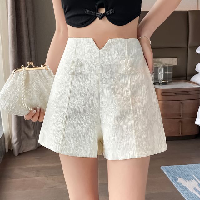 Frog High Button Shorts Plain Waist