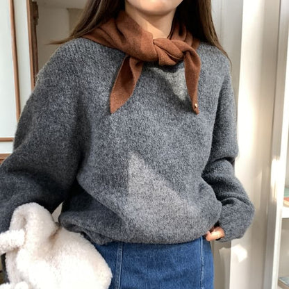 Scarf Heart Buttoned