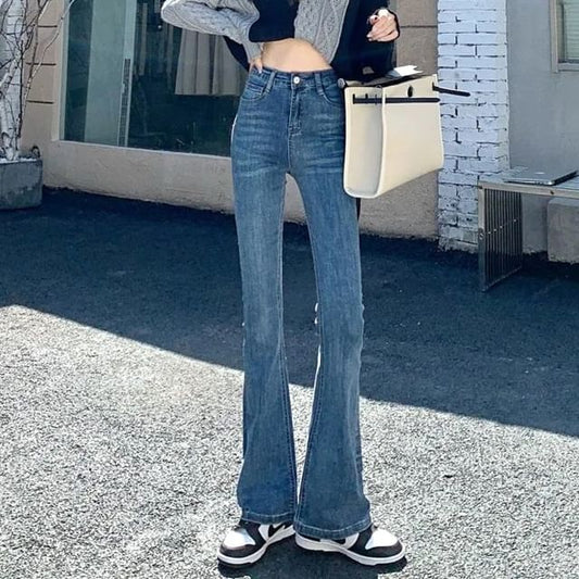 Flared Waist Jeans High