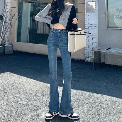Flared Waist Jeans High