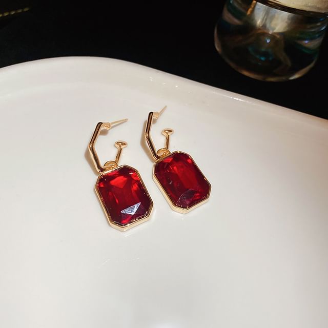 Hoop Drop Rhinestone Earring / Pendant Necklace