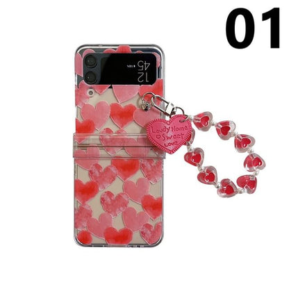 Floral / Heart Phone Case / Charm / Strap / Set