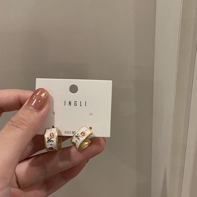 Boucle d'oreille fleur