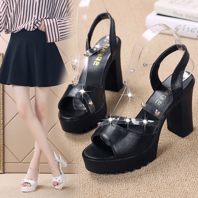 Platform Sandals Heel Chunky