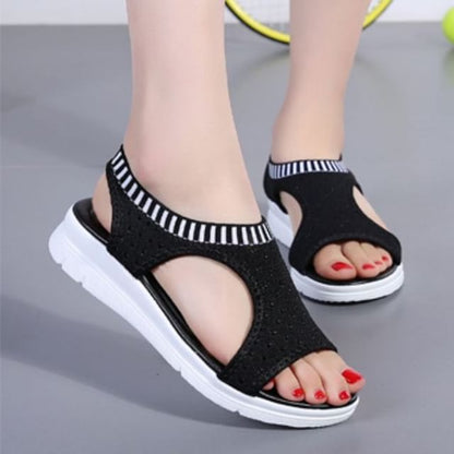 Sandals Trim Cutout Contrast