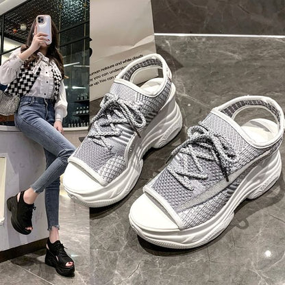 Sneakers Platform Peep-Toe Cutout