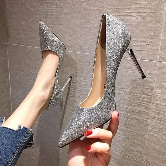 Pointy Pumps Stiletto Heel Glitter