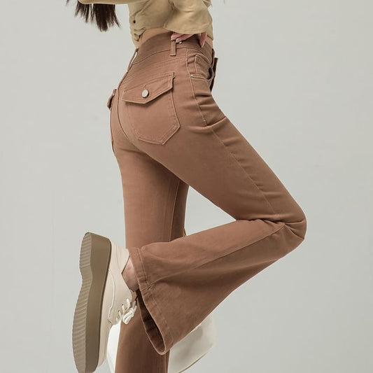 Washed Jeans (Various Bootcut Designs) Waist High