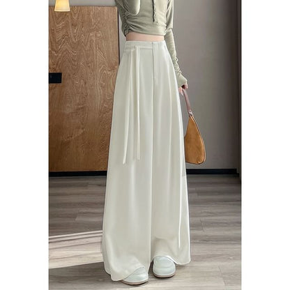Rise Wide Plain Asymmetrical Designs) (Various Leg High Pants