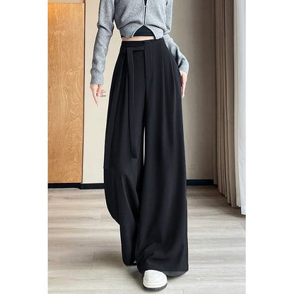 Rise Wide Plain Asymmetrical Designs) (Various Leg High Pants