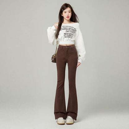 Washed Jeans (Various Bootcut Designs) Waist High