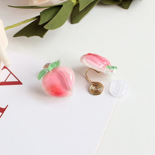Earring Clip Peach / On Stud