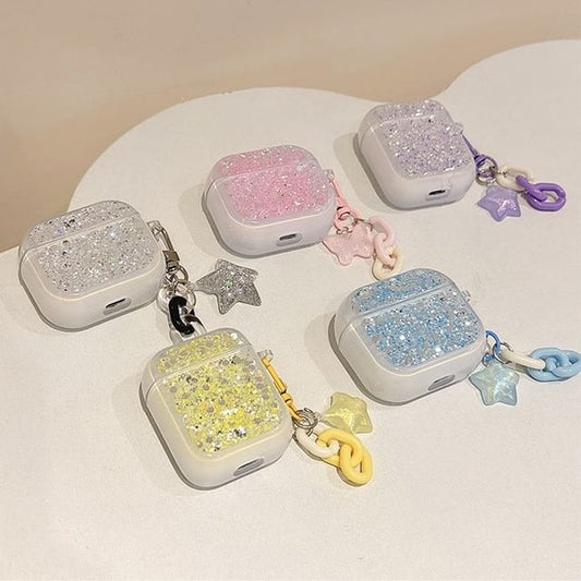 Skin Pro Earphone with Designs) Case Charm Sequined / (Various AirPods