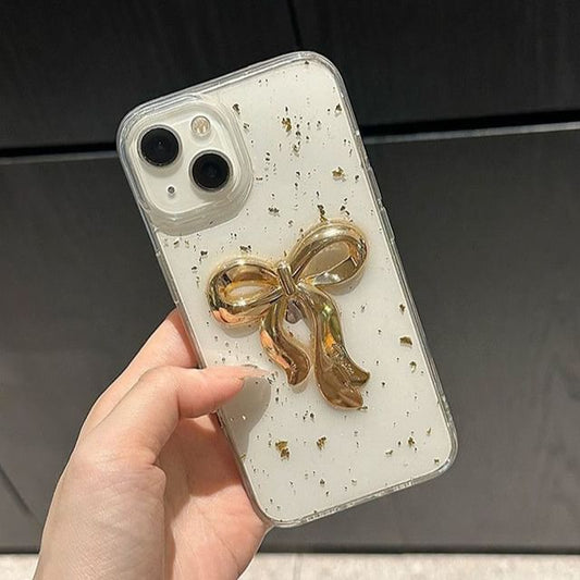 Bow Gold Phone Leaf Case