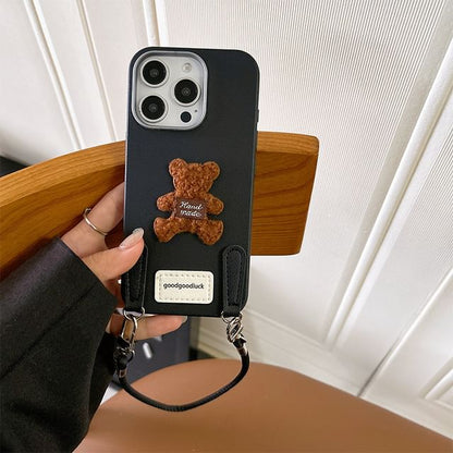 Strap Bear Phone Case Applique with
