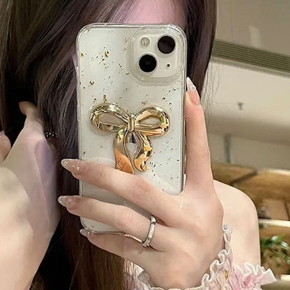 Bow Gold Phone Leaf Case