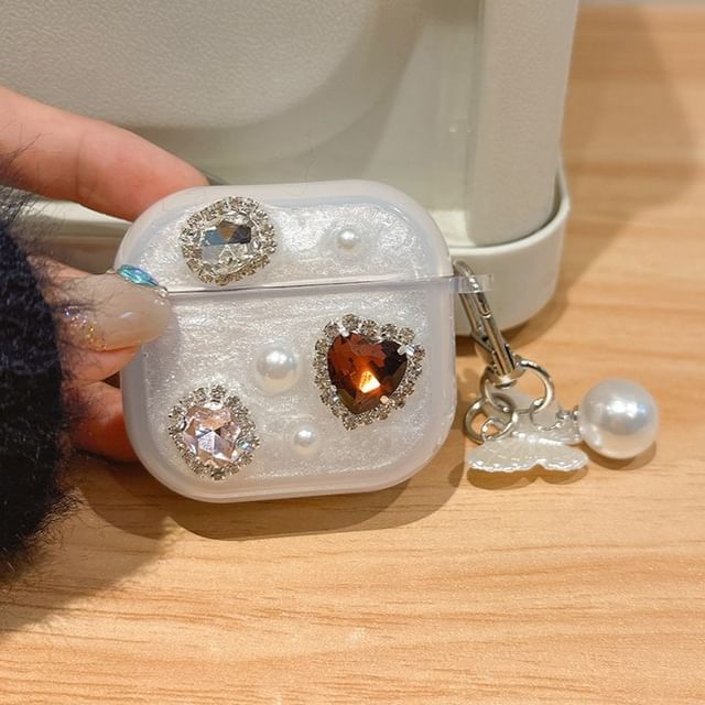 Skin Charm Earphone with / AirPods Rhinestone Case Pro