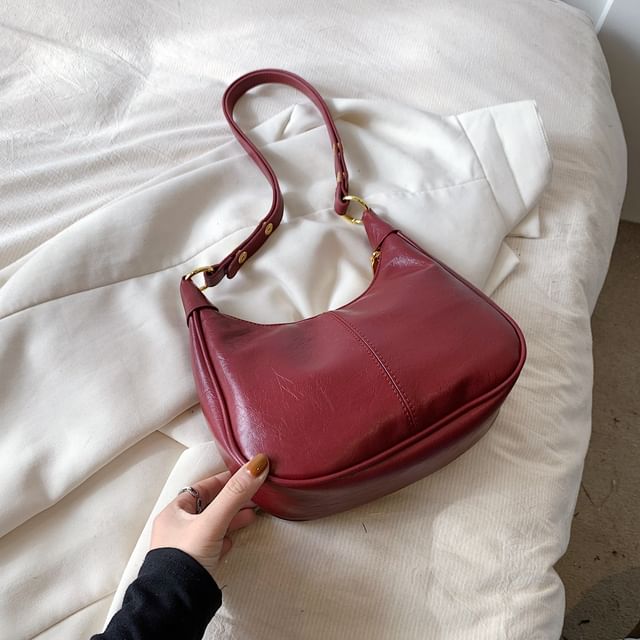 Plain Bag Faux Crossbody Leather