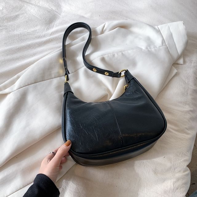 Plain Bag Faux Crossbody Leather