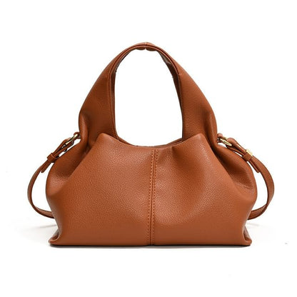 Top Crossbody Plain Handle Leather Faux Bag