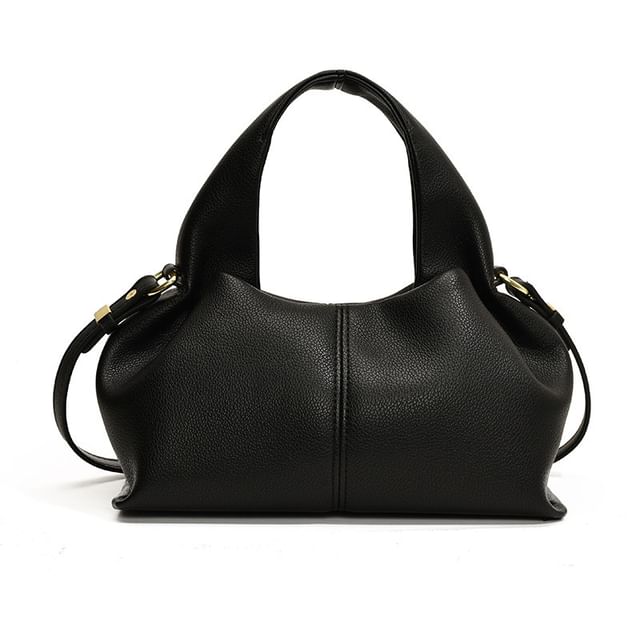 Top Crossbody Plain Handle Leather Faux Bag