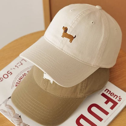 Dog Embroidered Cap Baseball