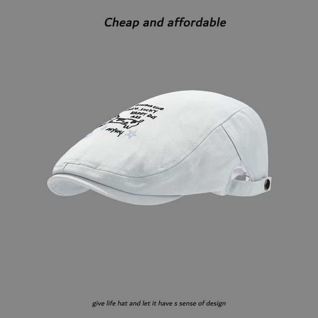 Cartoon Hat Embroidery Newsboy