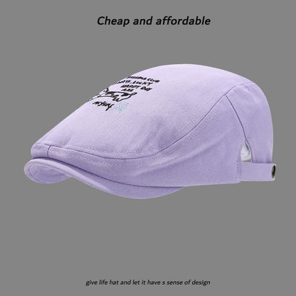 Cartoon Hat Embroidery Newsboy