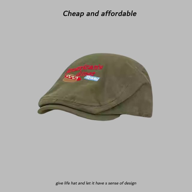 Cartoon Embroidery Hat Newsboy