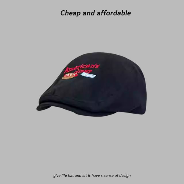 Cartoon Embroidery Hat Newsboy