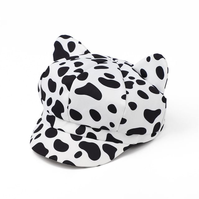 Cap Newsboy Ear Cat Patterned