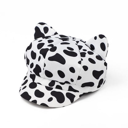 Cap Newsboy Ear Cat Patterned