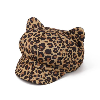 Cap Newsboy Ear Cat Patterned