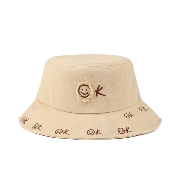 Smiley Face Bucket Hat Embroidered