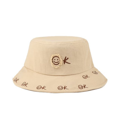 Smiley Face Bucket Hat Embroidered