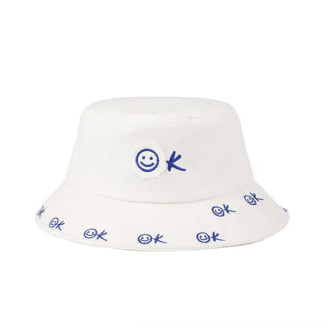 Smiley Face Bucket Hat Embroidered