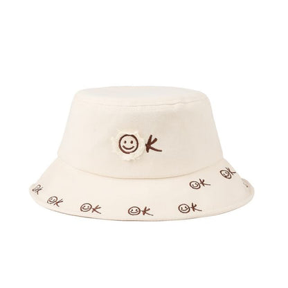 Smiley Face Bucket Hat Embroidered