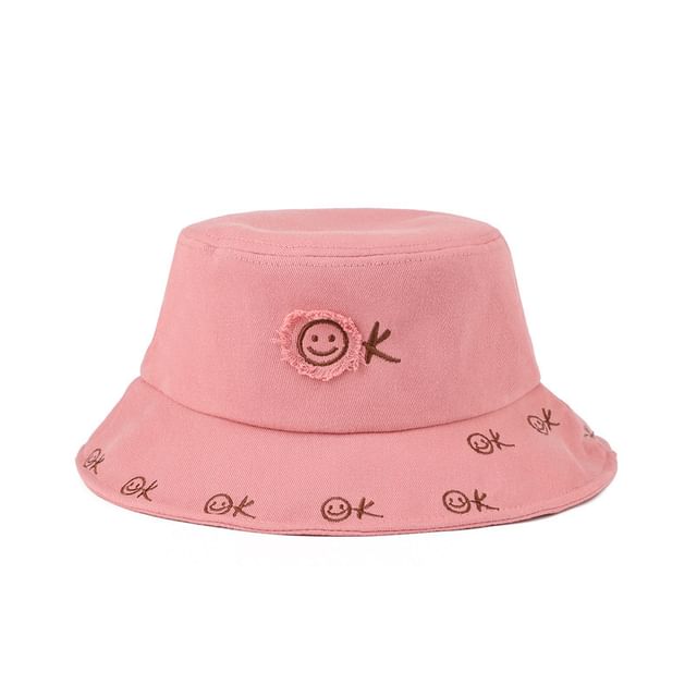 Smiley Face Bucket Hat Embroidered