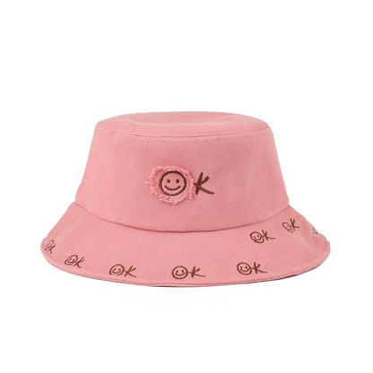 Smiley Face Bucket Hat Embroidered