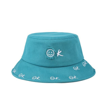 Smiley Face Bucket Hat Embroidered