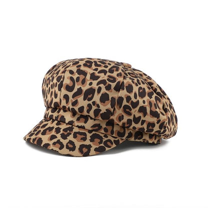 Print Animal Newsboy Cap
