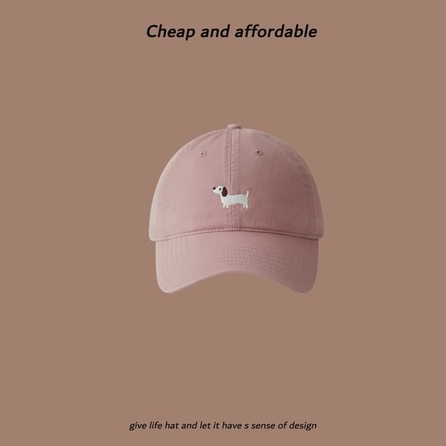 Dog Embroidered Cap Baseball